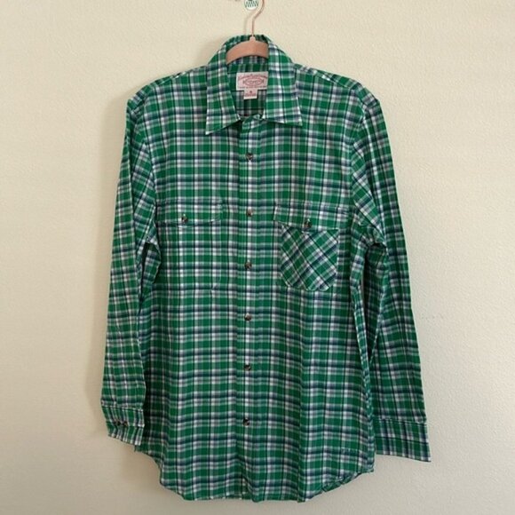 Filson Other - Filson VTG Men's Long Sleeve Button Down Green Blue Plaid 100% Cotton Shirt S​​